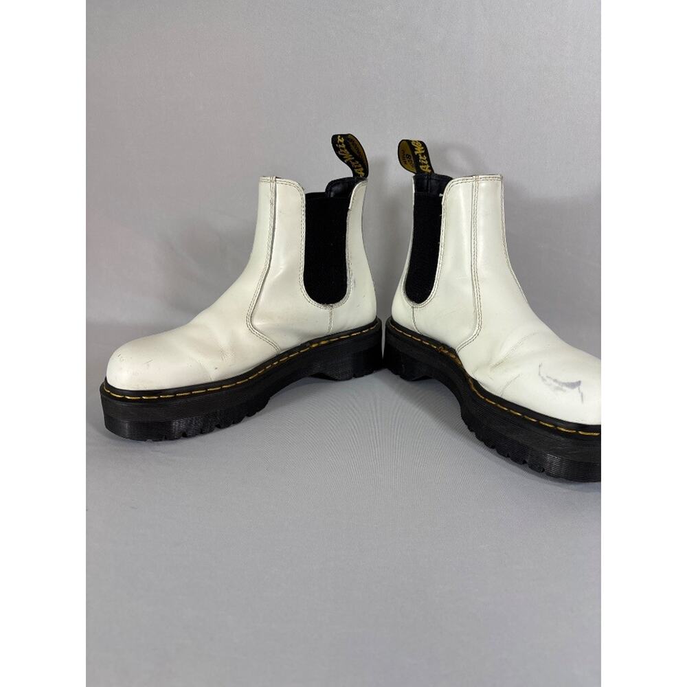 Dr. Martens 2976 Quad Platform Chelsea Boot White Leather UK8 EU42 US9 - Picture 3 of 7